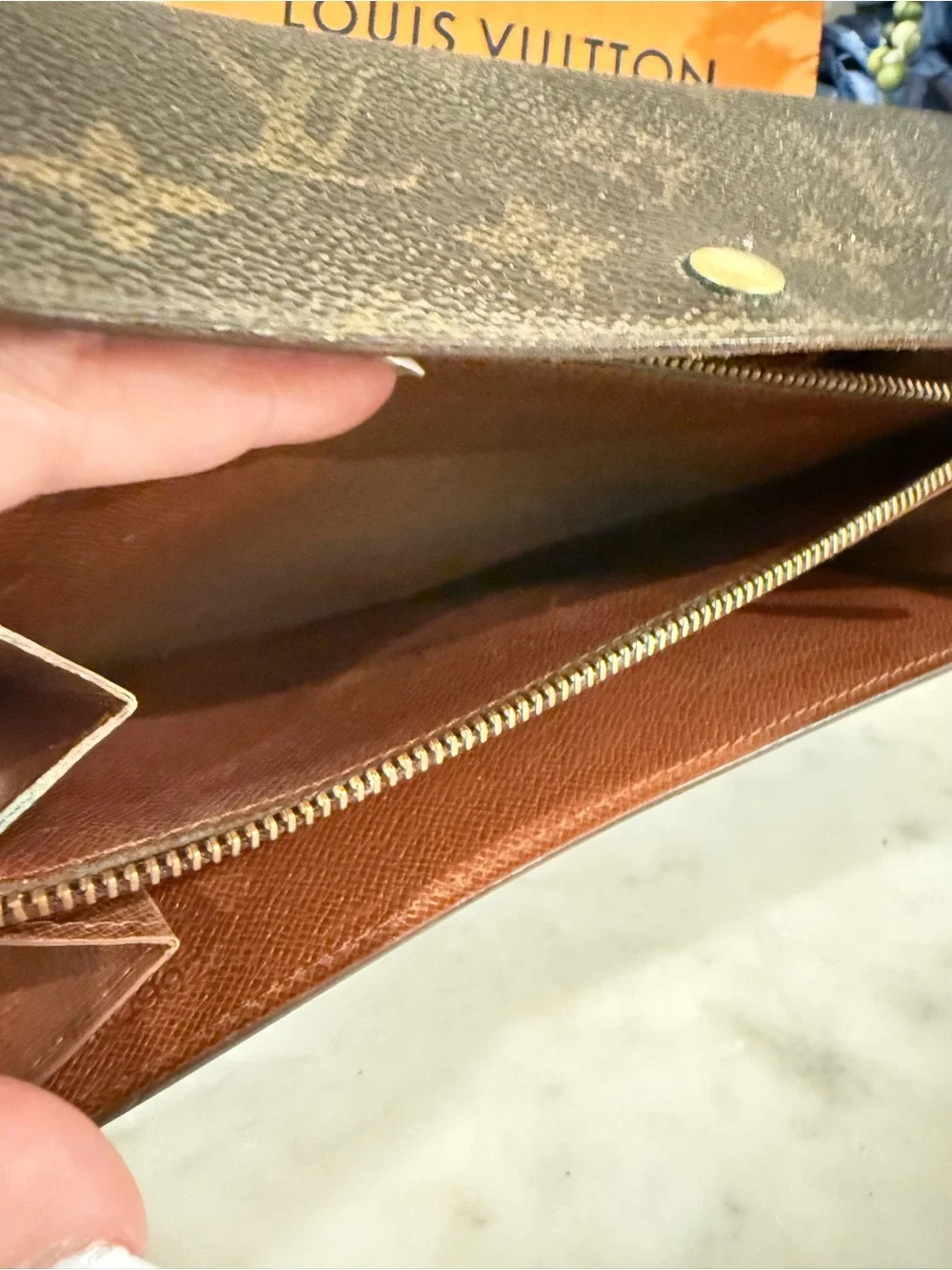Louis Vuitton Brown Monogram Canvas Snap Wallet